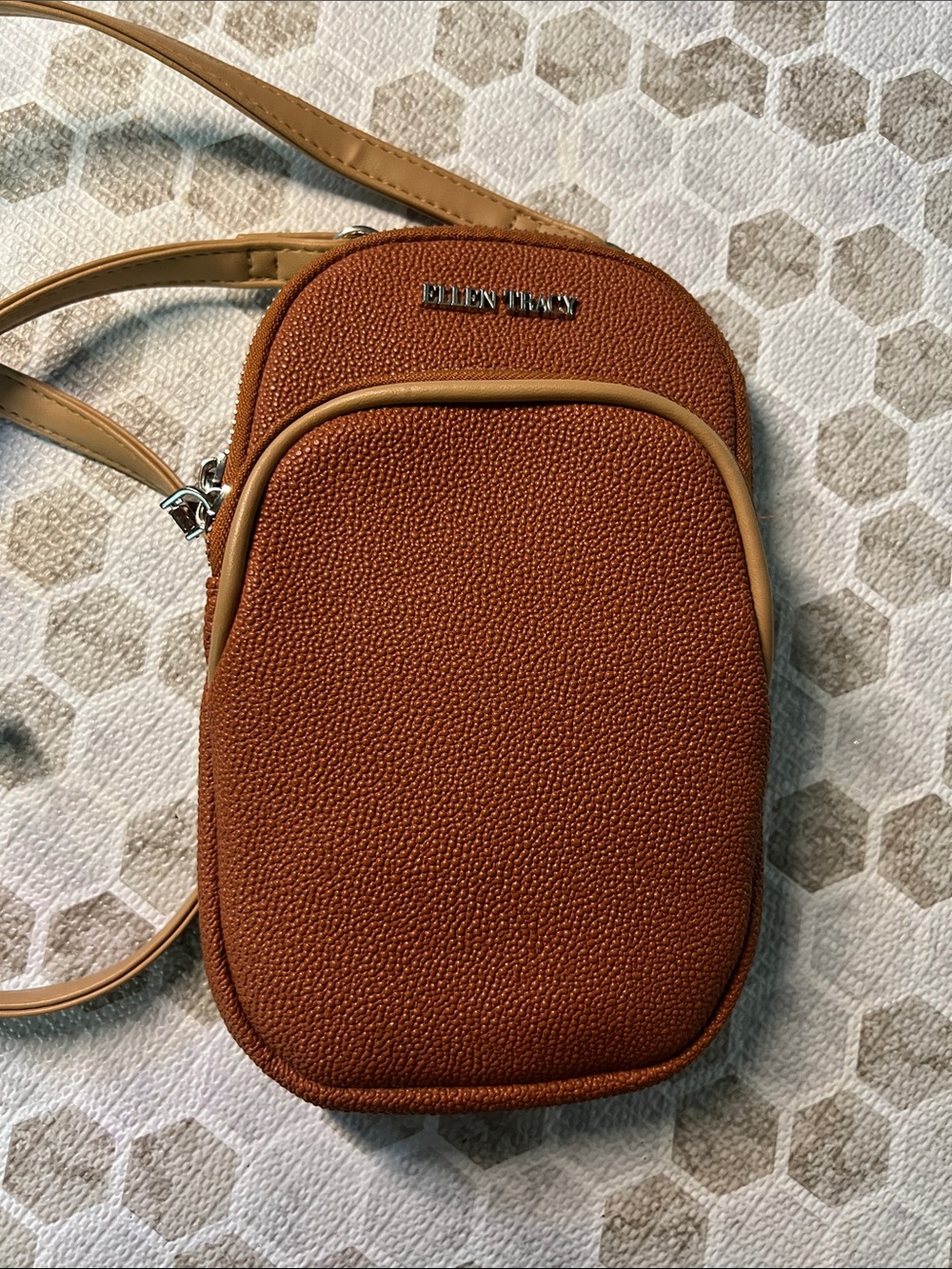 Nwot Ellen Tracy Rust Brown Crossbody Belt Bag